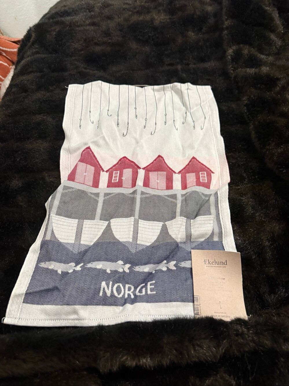 100% Cotton Fiskelage Towel 14 x 20 by Ekelund Norway Norge
